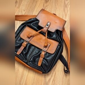 Hema Faux Leather Backpack